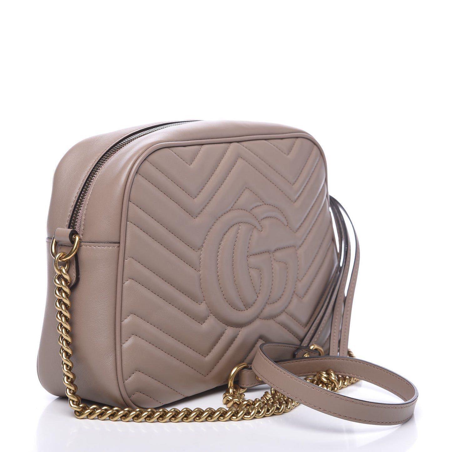Calfskin Matelasse Medium GG Marmont Chain Shoulder Bag Porcelain Rose