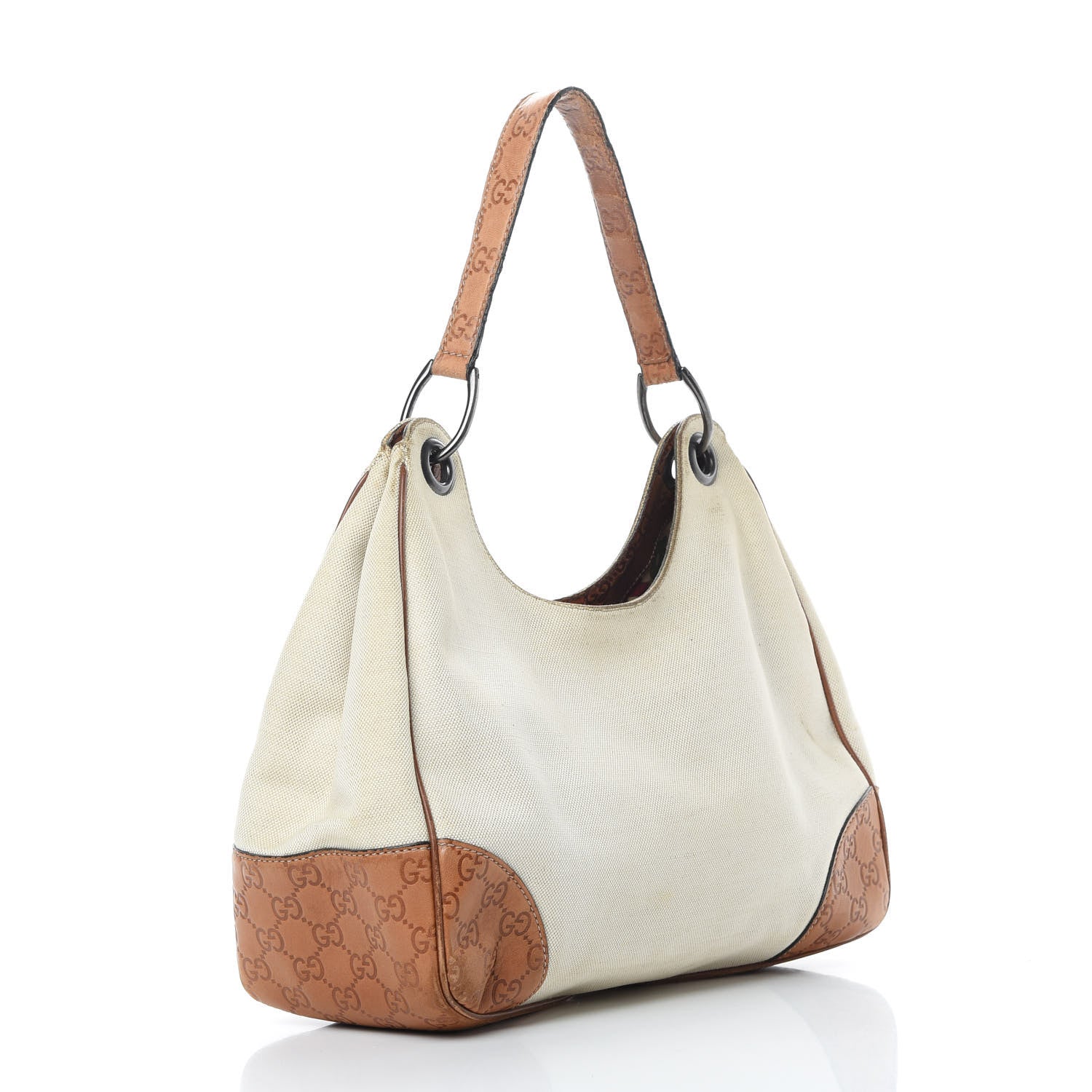 Gucci Canvas Guccissima Hobo Beige 3 of 19
