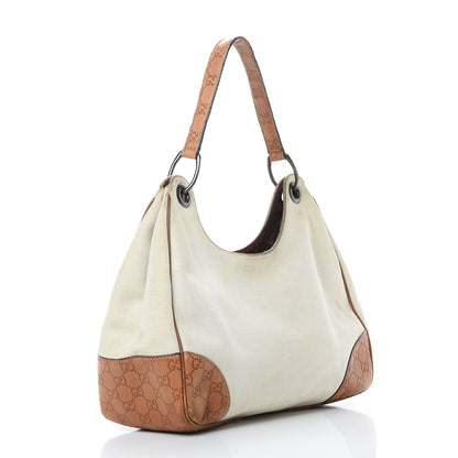 Gucci Canvas Guccissima Hobo Beige 3 of 19