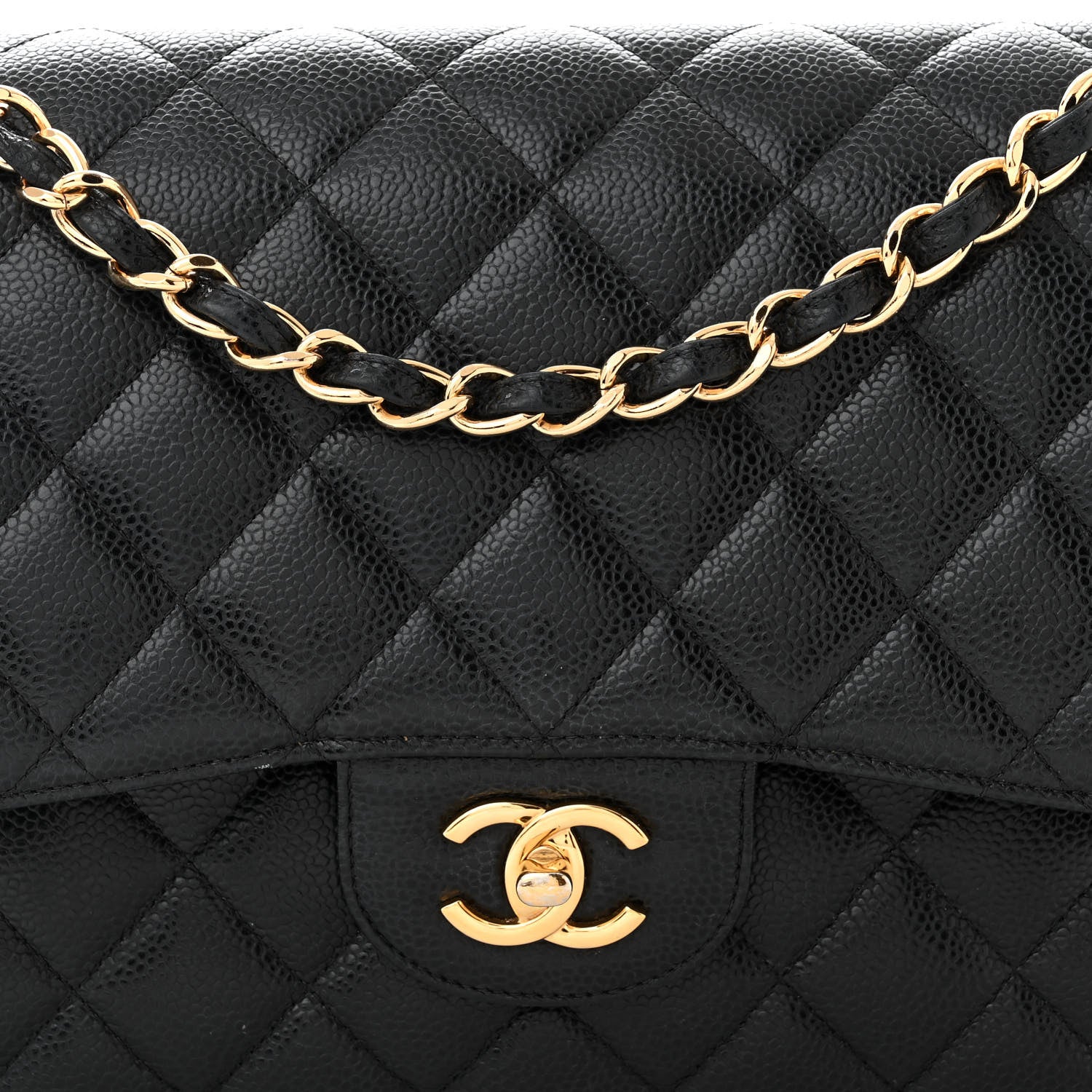 Chanel Caviar Quilted Jumbo Double Flap Black 8 of 11