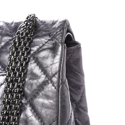 Chanel Metallic Aged Calfskin Quilted 2.55 Reissue 227 Flap Dark Silver 13 of 20