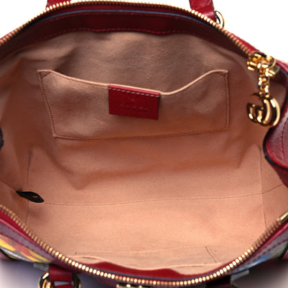 Gucci GG Supreme Monogram Flora Web Small Ophidia Tote Bag Red 5 of 13