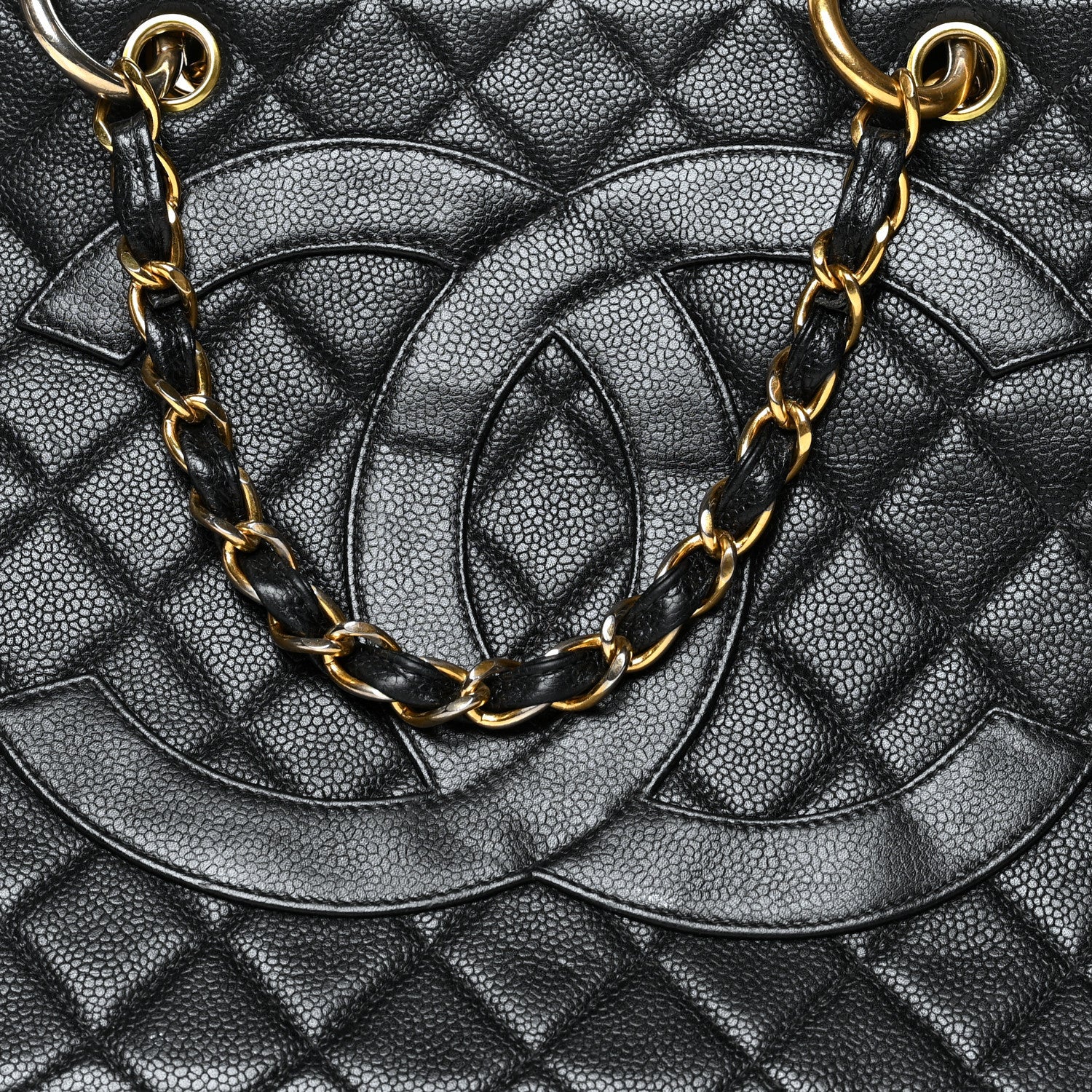 Chanel Caviar Quilted Grand Timeless Tote GTT Black 8 of 10