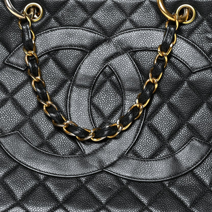 Chanel Caviar Quilted Grand Timeless Tote GTT Black 8 of 10