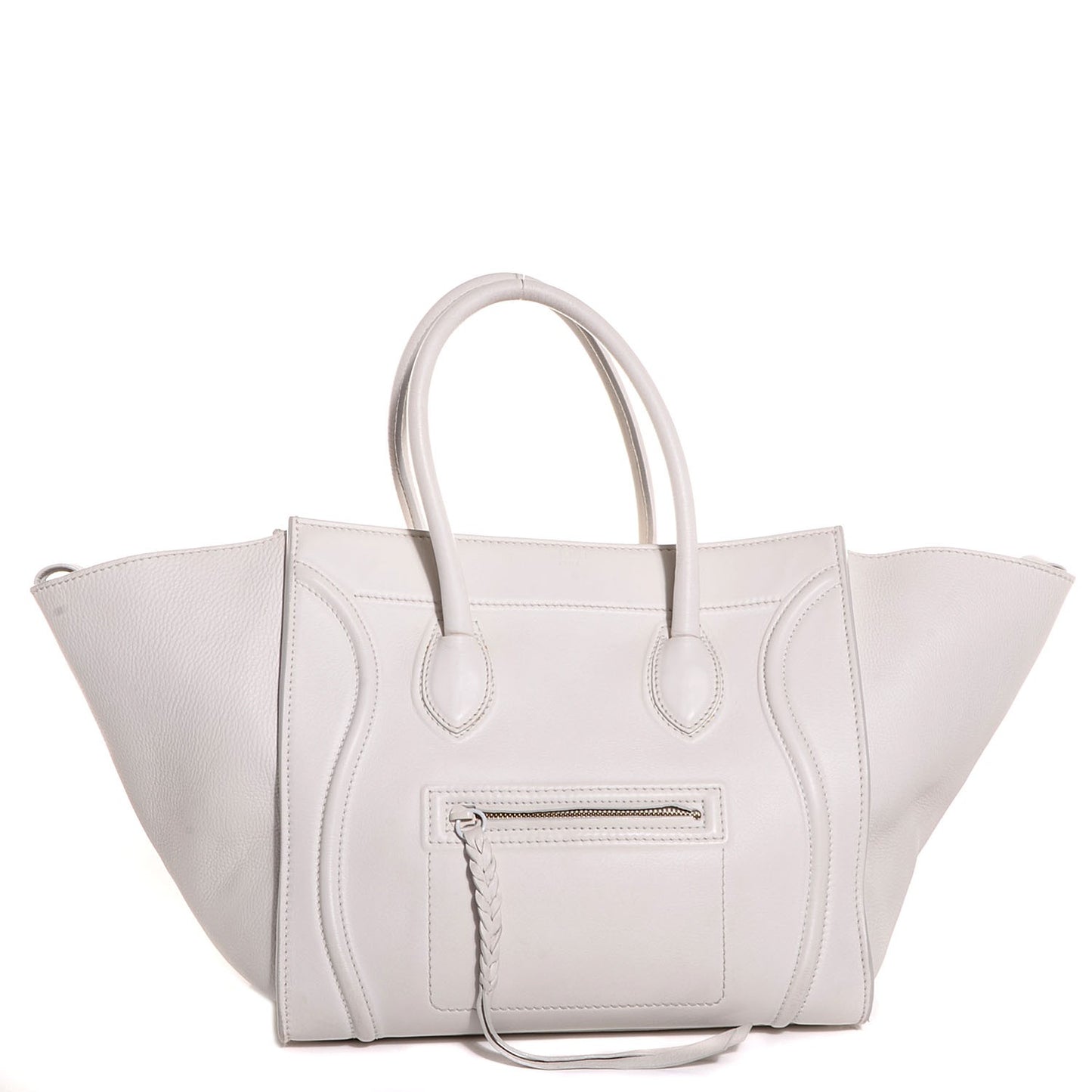Supple Calfskin Medium Phantom Luggage White