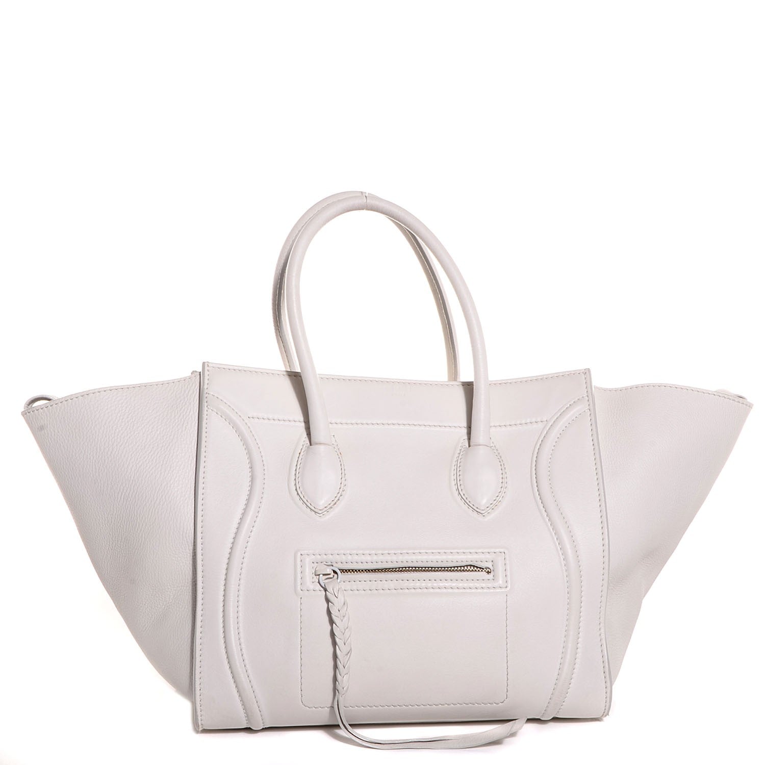 Celine Supple Calfskin Medium Phantom Luggage White 1 of 8
