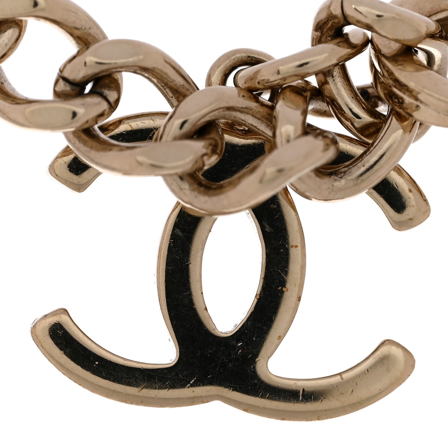Crystal Chain CC Link Choker Gold Silver