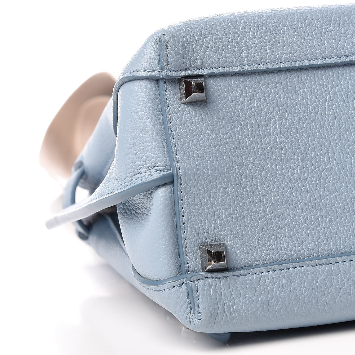 MCM Pebbled Calfskin Medium Milla Backpack Sky Blue 9 of 14