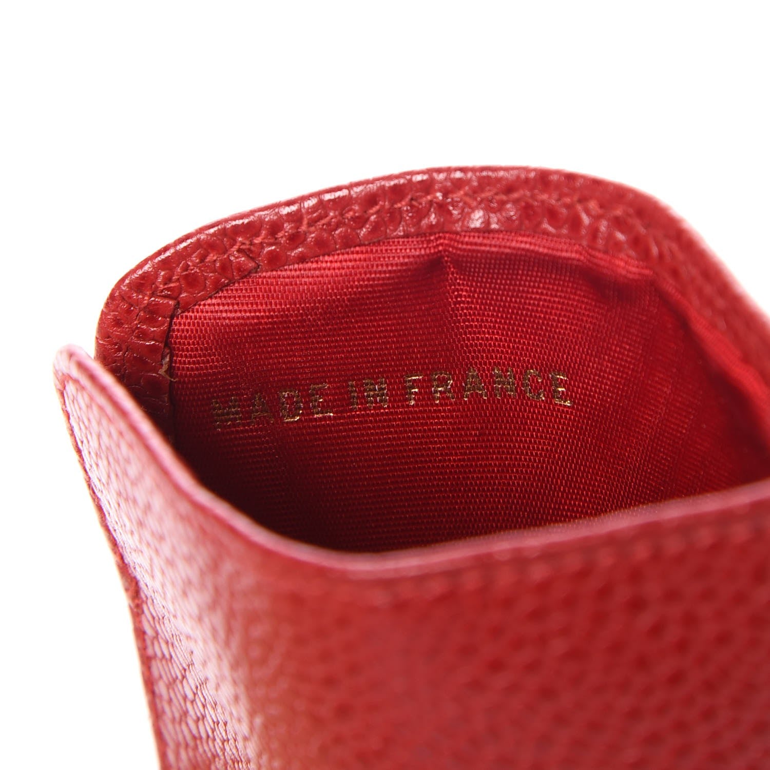 Chanel Caviar CC Eyeglasses Case Red 7 of 8