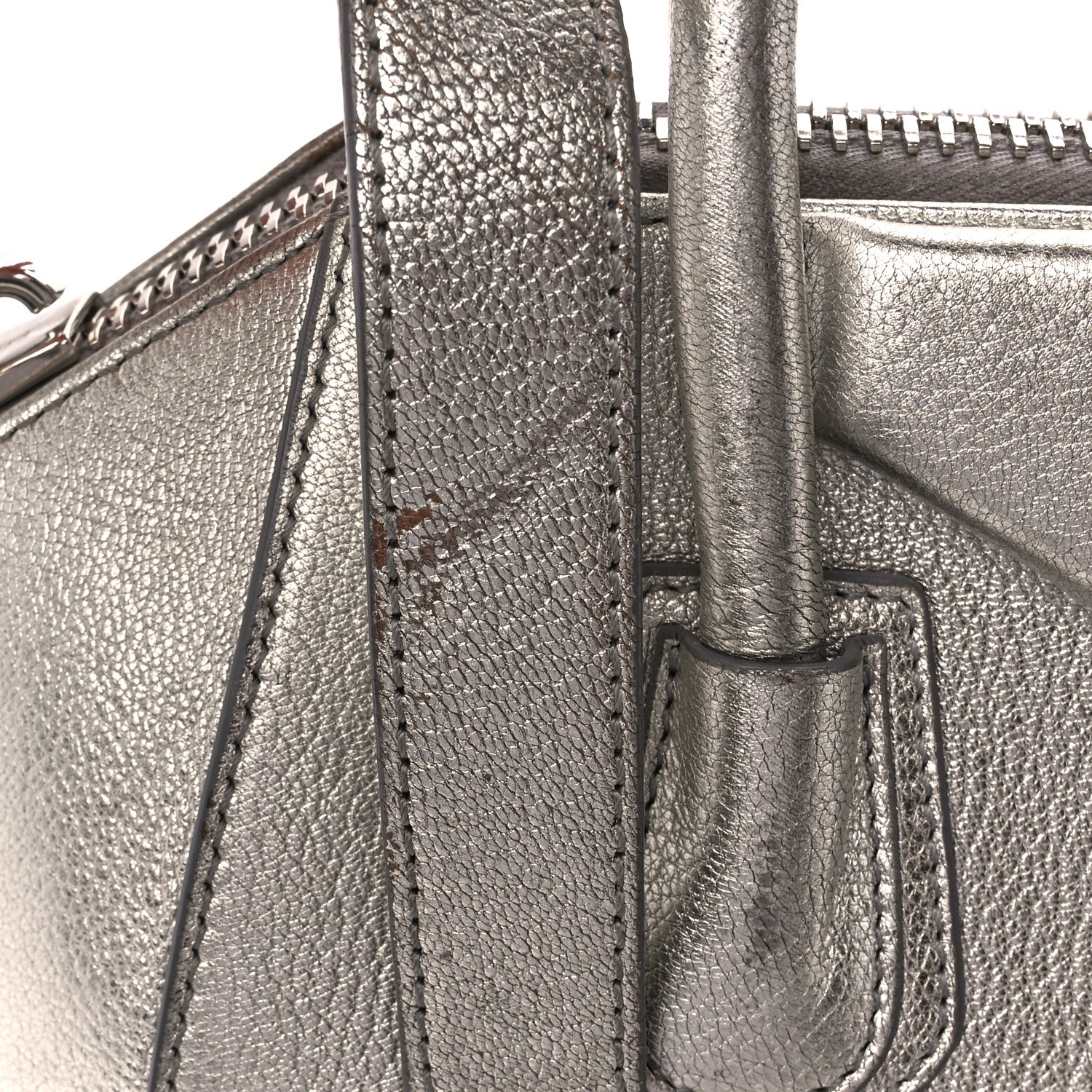 Givenchy Metallic Sugar Goatskin Small Antigona Silver 13 of 18