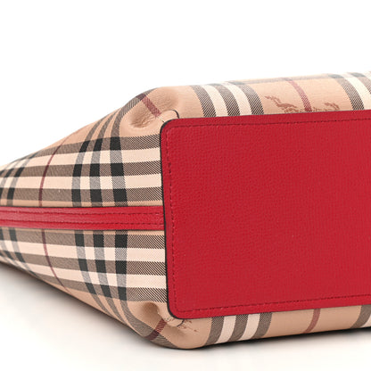 Burberry Haymarket Check Medium Reversible Tote Red 15 of 16