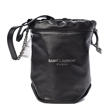 Saint Laurent Lambskin Small Teddy Bucket Bag Black 3 of 11
