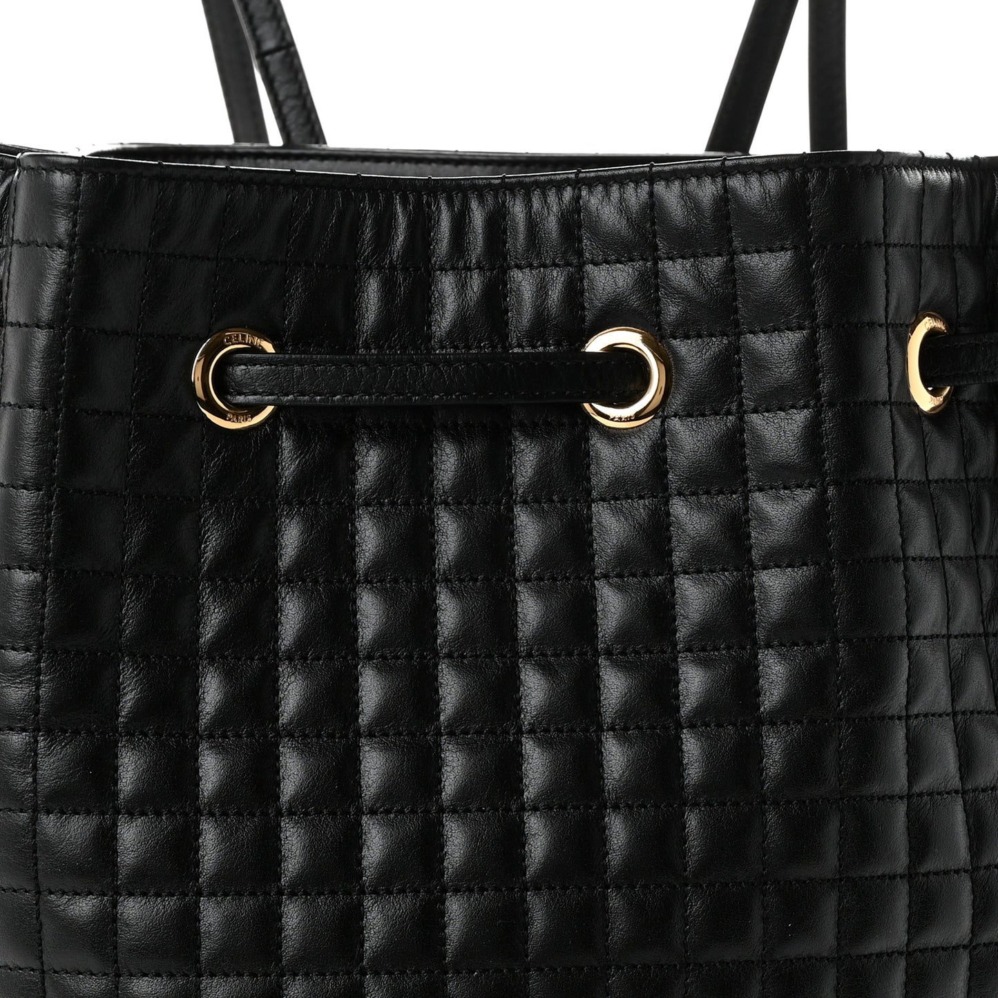 Calfskin Quilted Small C Backpack Black Black