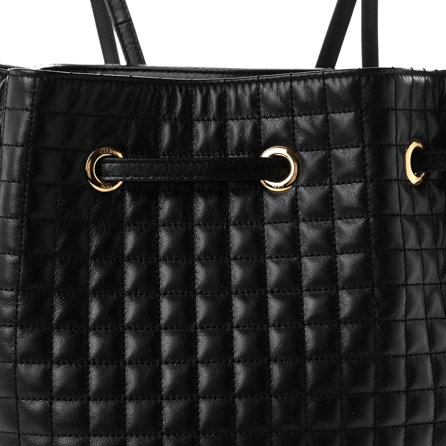 Celine Calfskin Quilted Small C Backpack Black Black 8 of 10