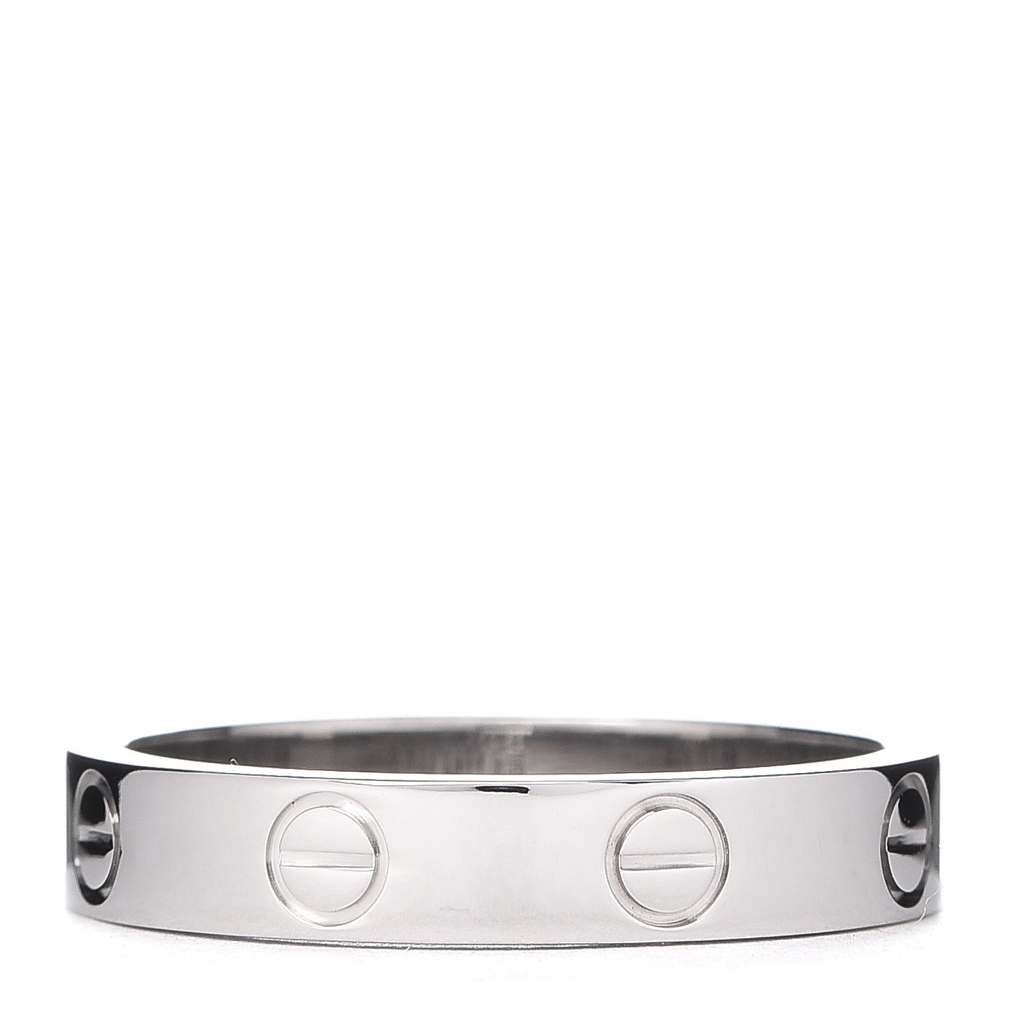 18K White Gold 3.5mm LOVE Wedding Band Ring 53 6.25