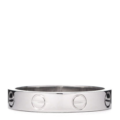 Cartier 18K White Gold 3.5mm LOVE Wedding Band Ring 53 6.25 3 of 4