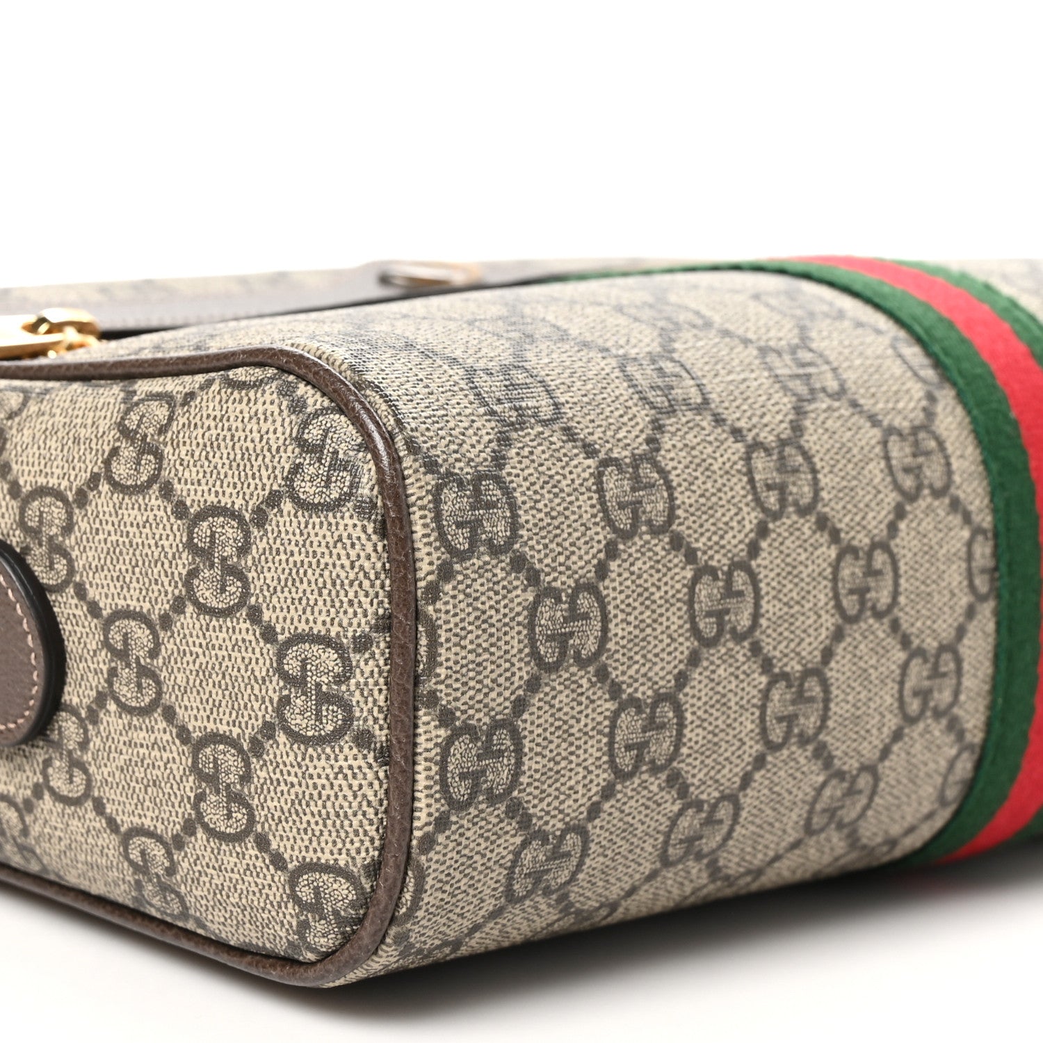 Gucci GG Supreme Monogram Web Small Ophidia Shoulder Bag Brown 9 of 10