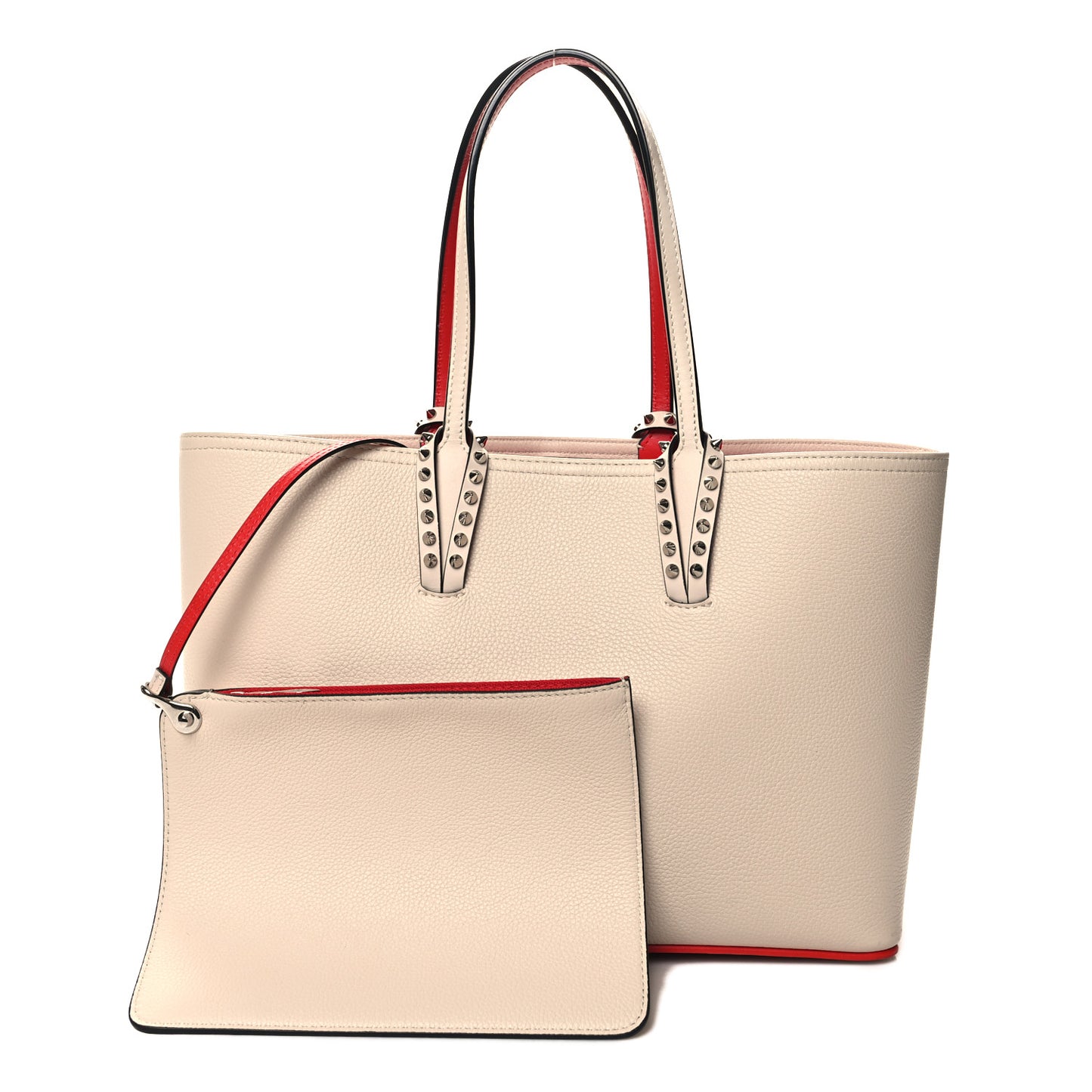 Calfskin Spikes Small East West Cabata Tote in Ballerina Ballerina