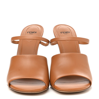 Fendi Calfskin Fendi First 95mm Slide Sandals 37.5 Caramello 10 of 16