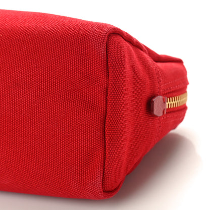 Prada Canvas Canapa Logo Pouch Rosso 8 of 8