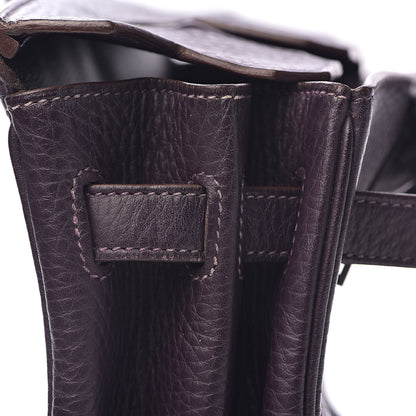 Hermes Taurillon Clemence Birkin 30 Raisin 16 of 39