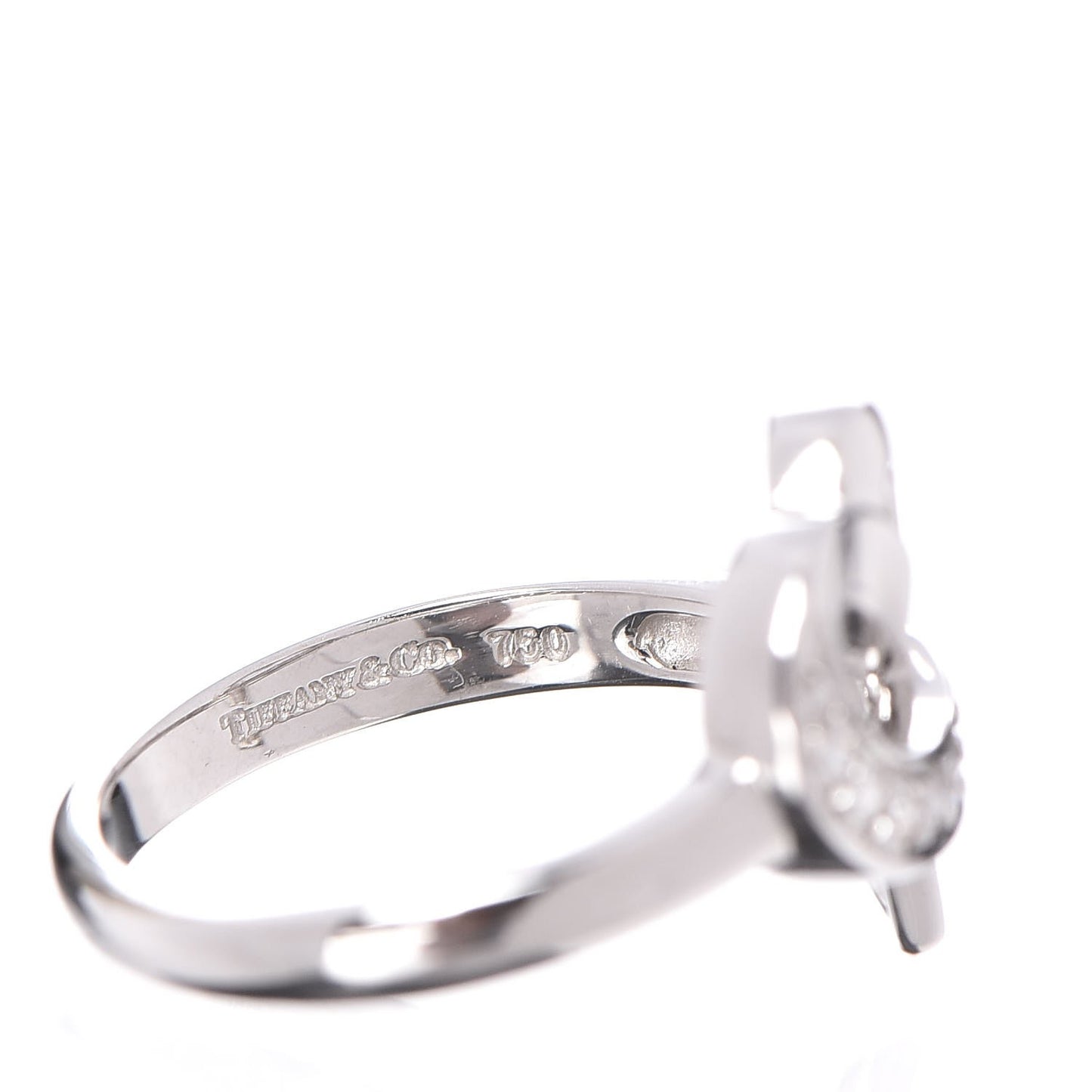 18K White Gold Diamond Paloma Picasso Loving Heart Ring 52 6