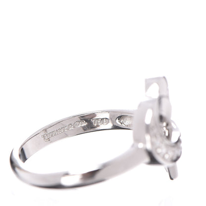 Tiffany 18K White Gold Diamond Paloma Picasso Loving Heart Ring 52 6 4 of 6