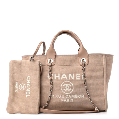 Chanel Mixed Fibers Small Deauville Tote Beige 1 of 12