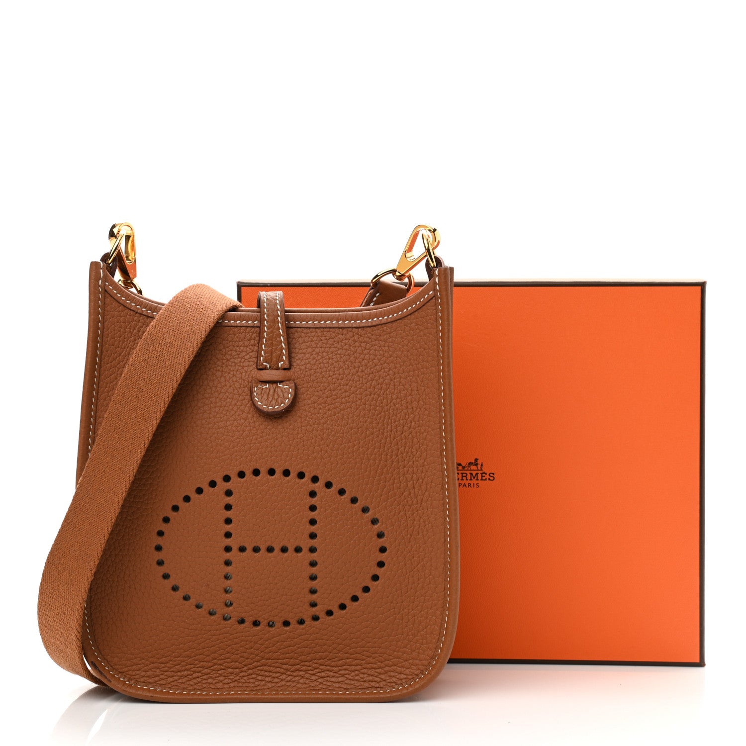 Hermes Taurillon Clemence Evelyne TPM Gold 11 of 11