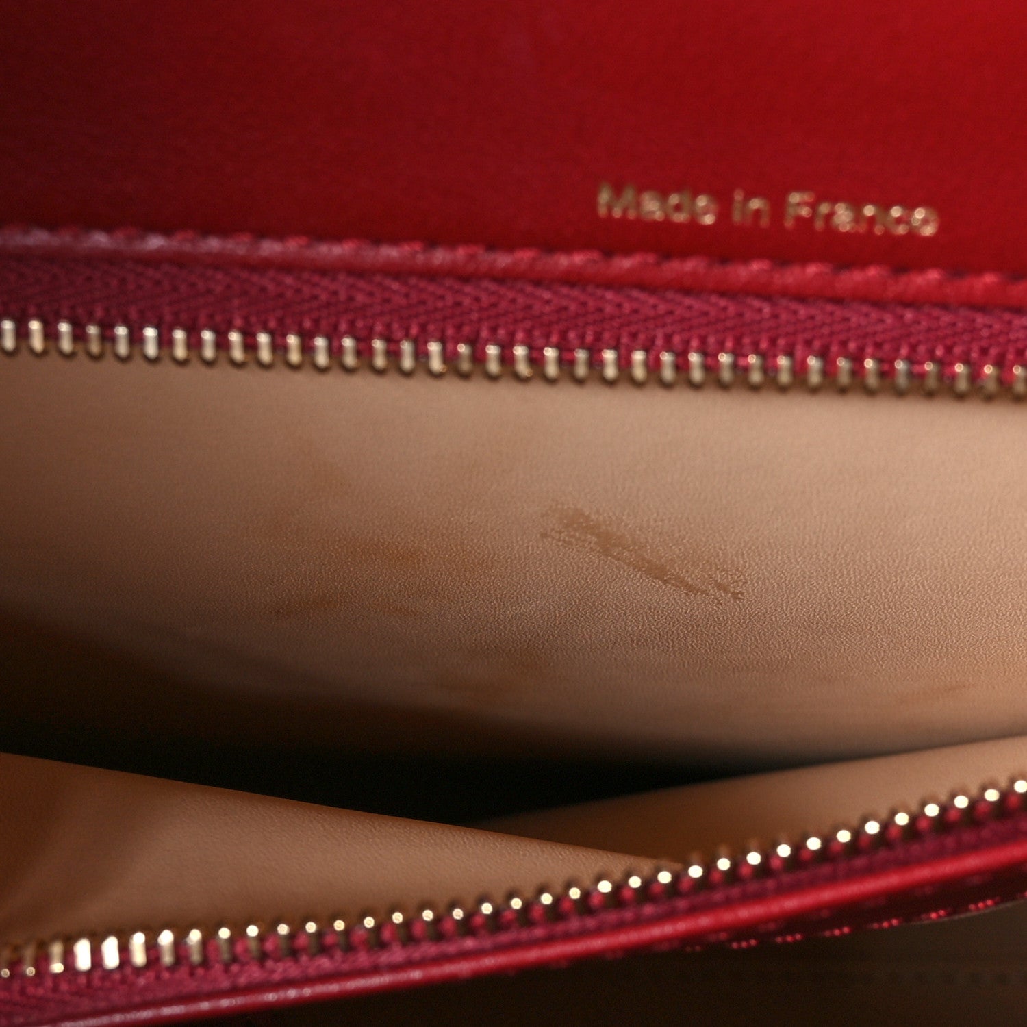 Delvaux Calfskin Patent Calfskin GM Tempete Satchel Red 12 of 13