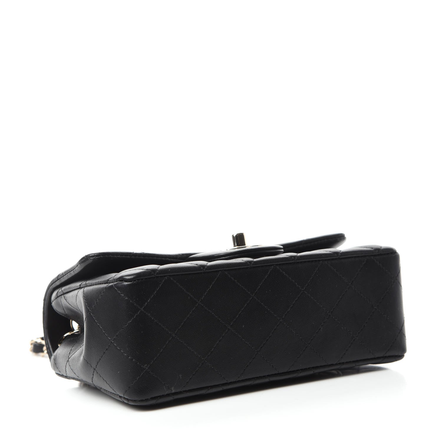 Chanel Lambskin Quilted Mini Rectangular Flap Black 4 of 11