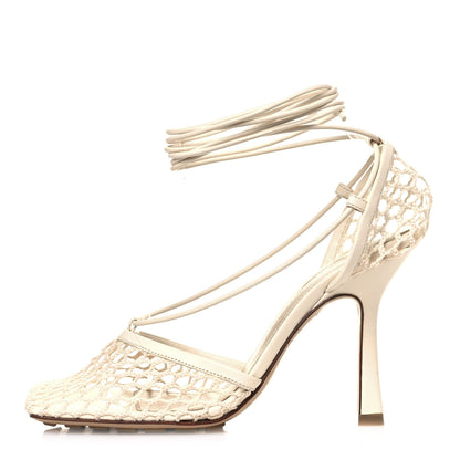 Bottega Veneta Mesh Nappa Stretch Ankle Tie Sandals 35 Toile 1 of 14