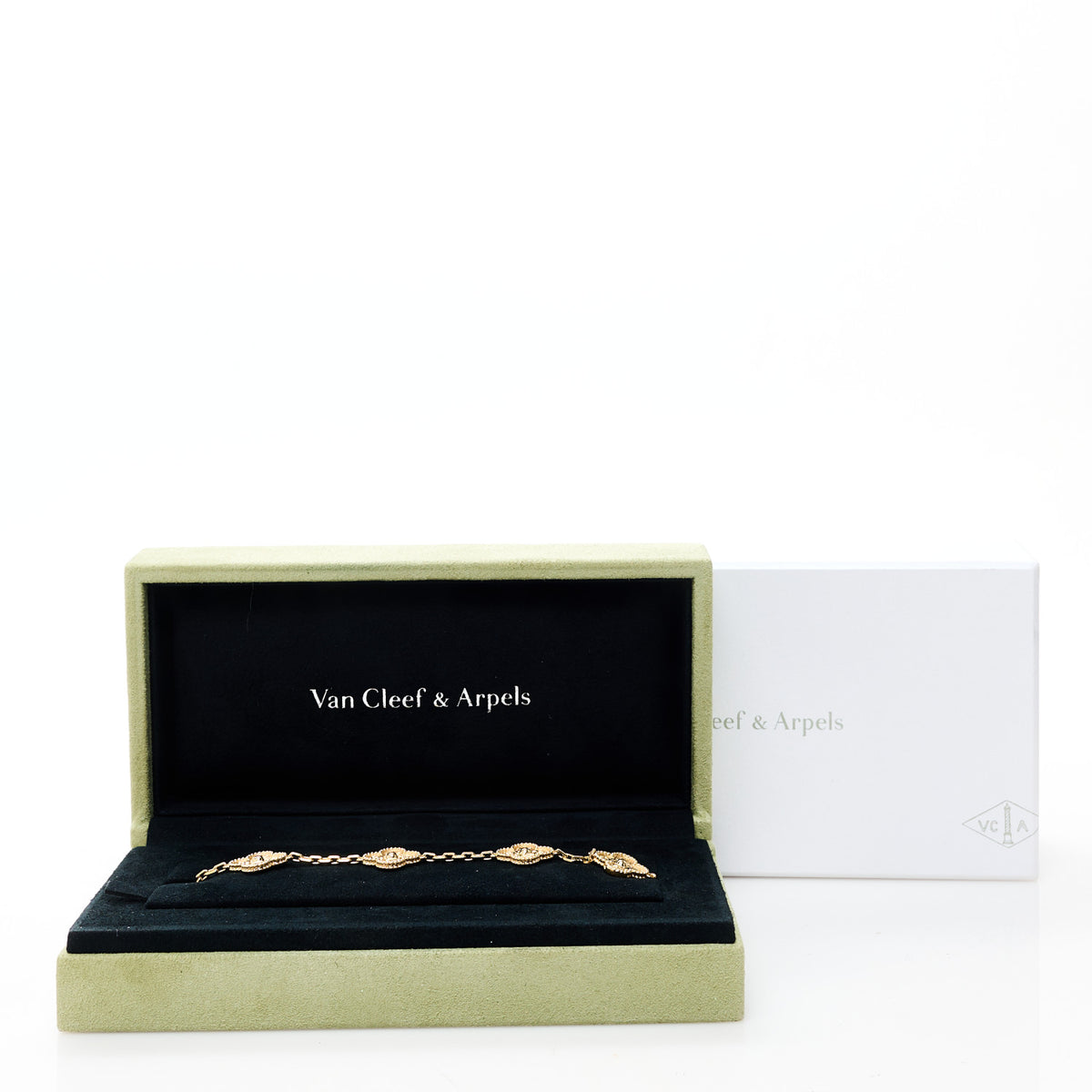 Van Cleef & Arpels 18K Yellow Gold 5 Motifs Vintage Alhambra Bracelet 5 of 5