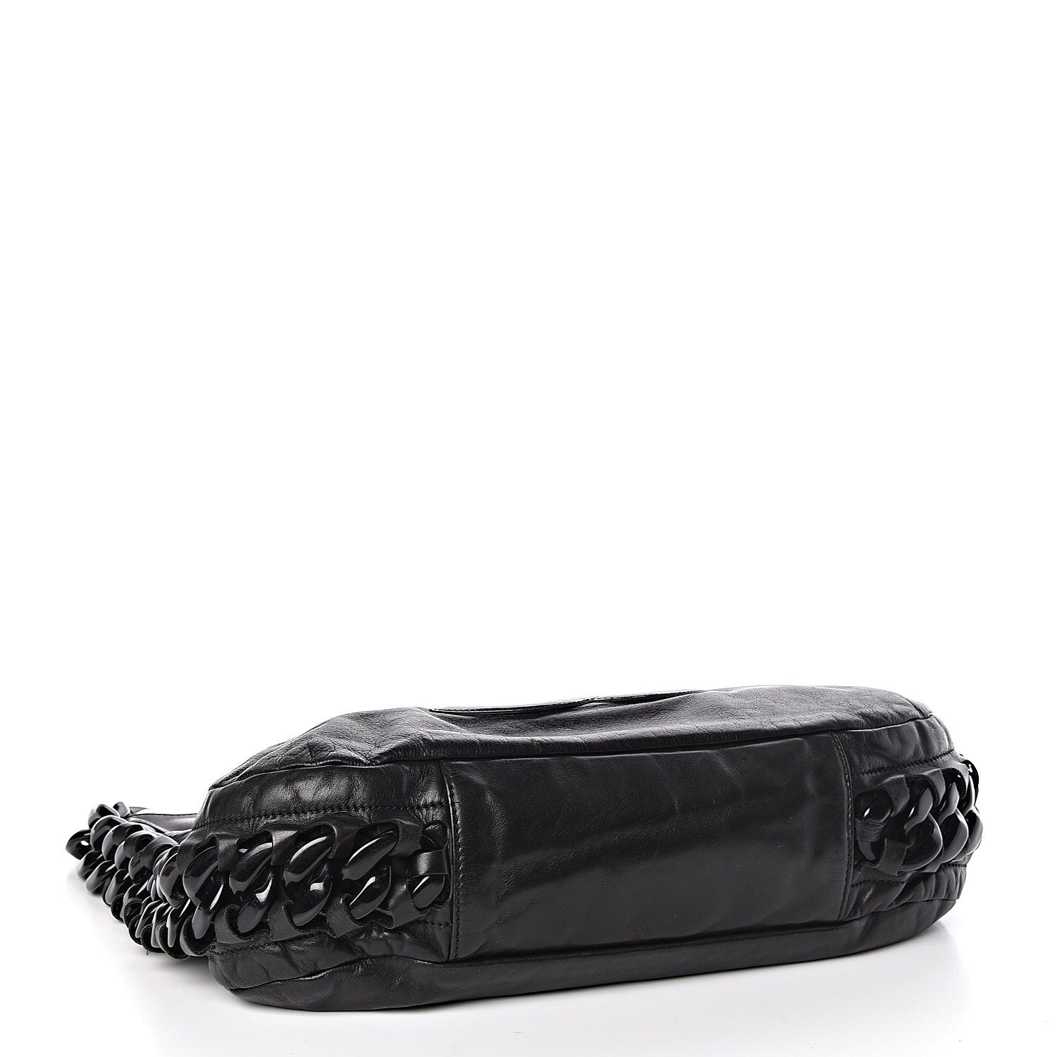 Chanel Calfskin Modern Chain Rhodoid Hobo Black 4 of 11