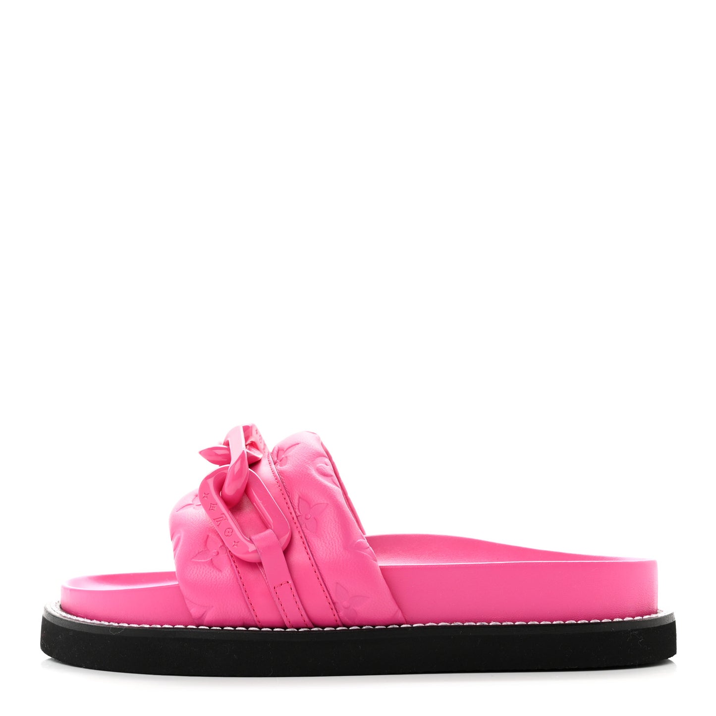 Calfskin Embossed Monogram Sunset Flat Comfort Mule 37 Pink