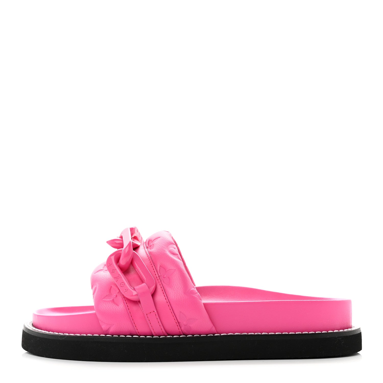 Louis Vuitton Calfskin Embossed Monogram Sunset Flat Comfort Mule 37 Pink 1 of 8