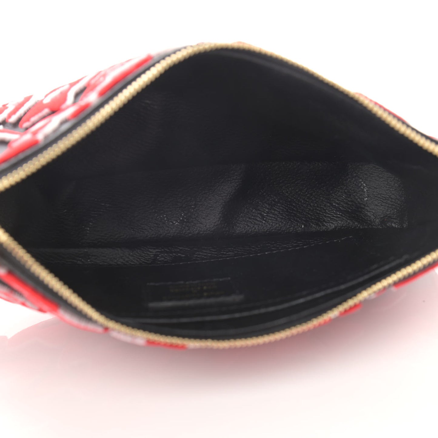 X UF Tufted Monogram Pochette Accessories Black Red