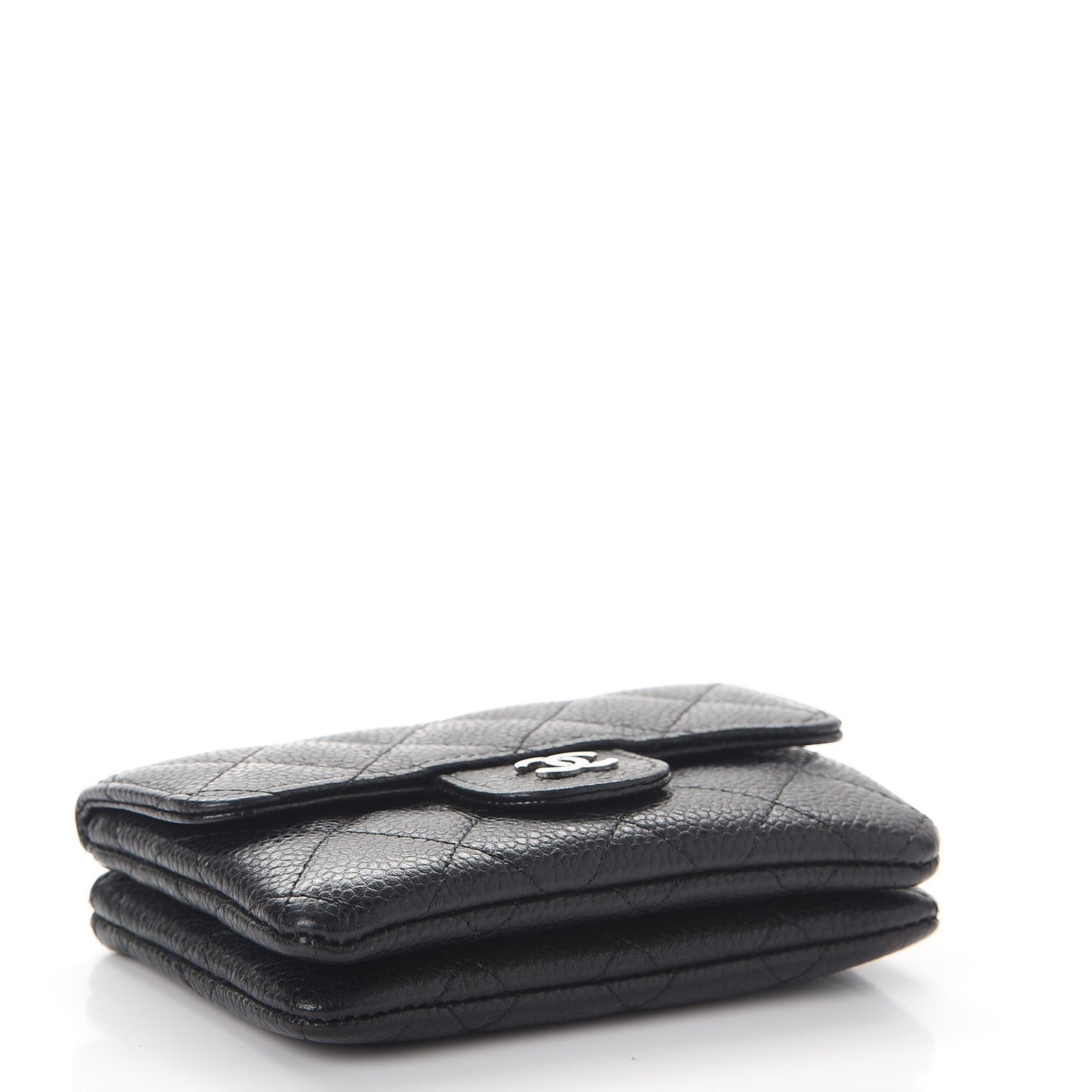 Caviar Quilted Coin Purse Black