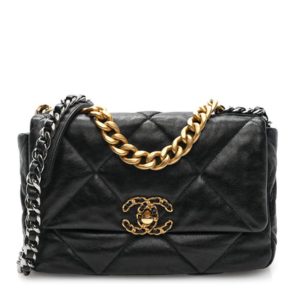Chanel Lambskin Quilted Medium Chanel 19 Flap Black 1 of 10
