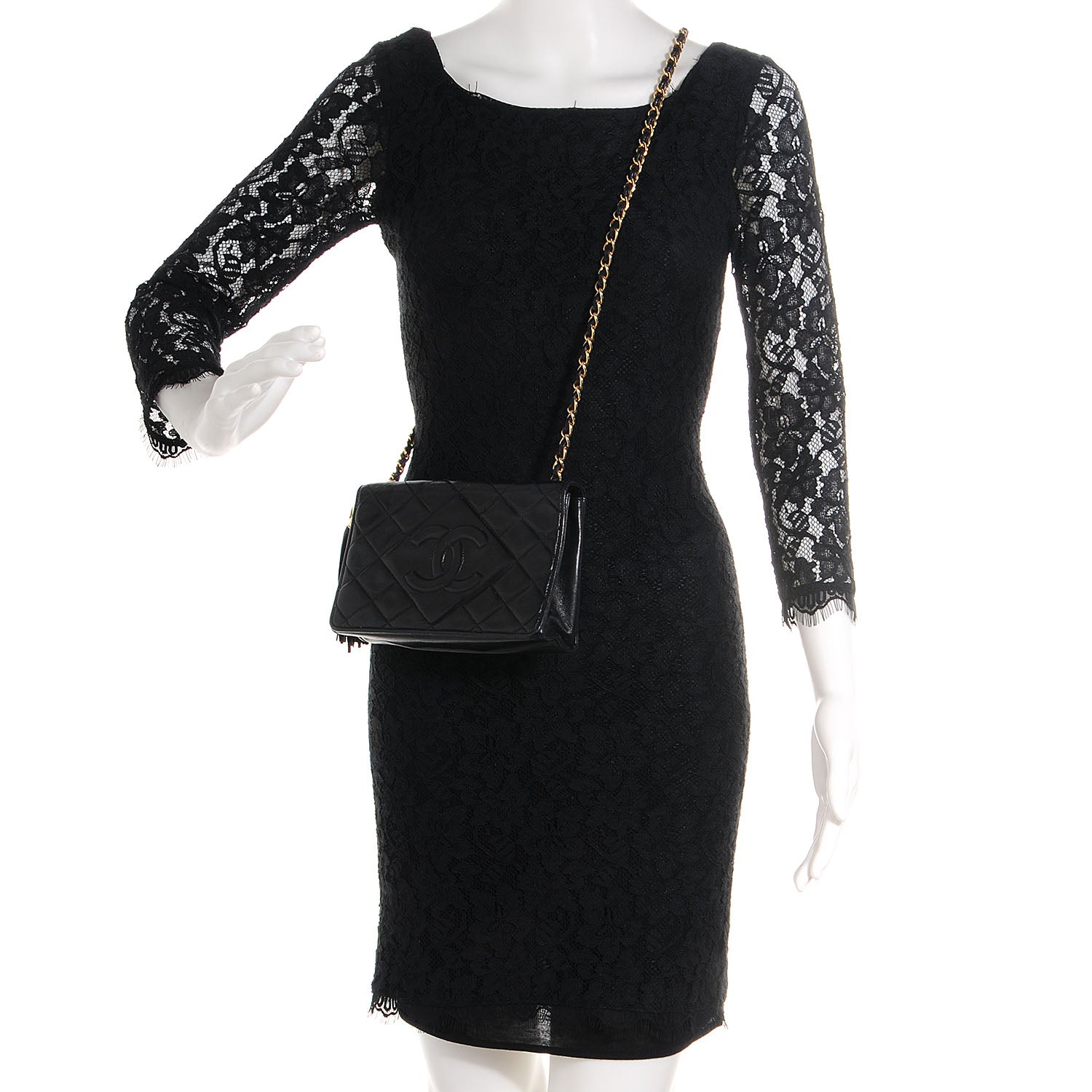 Chanel Lambskin Small Tassel Single Flap Black 2 of 8