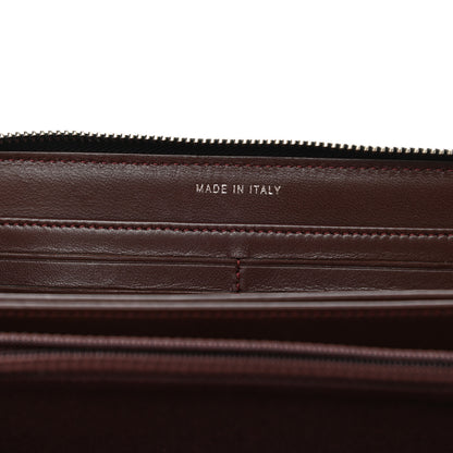 Chanel Lambskin Chevron Quilted Zip Around Wallet Black 7 of 9