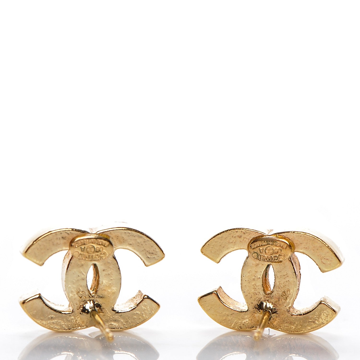Chanel Crystal CC Earrings Gold 3 of 4