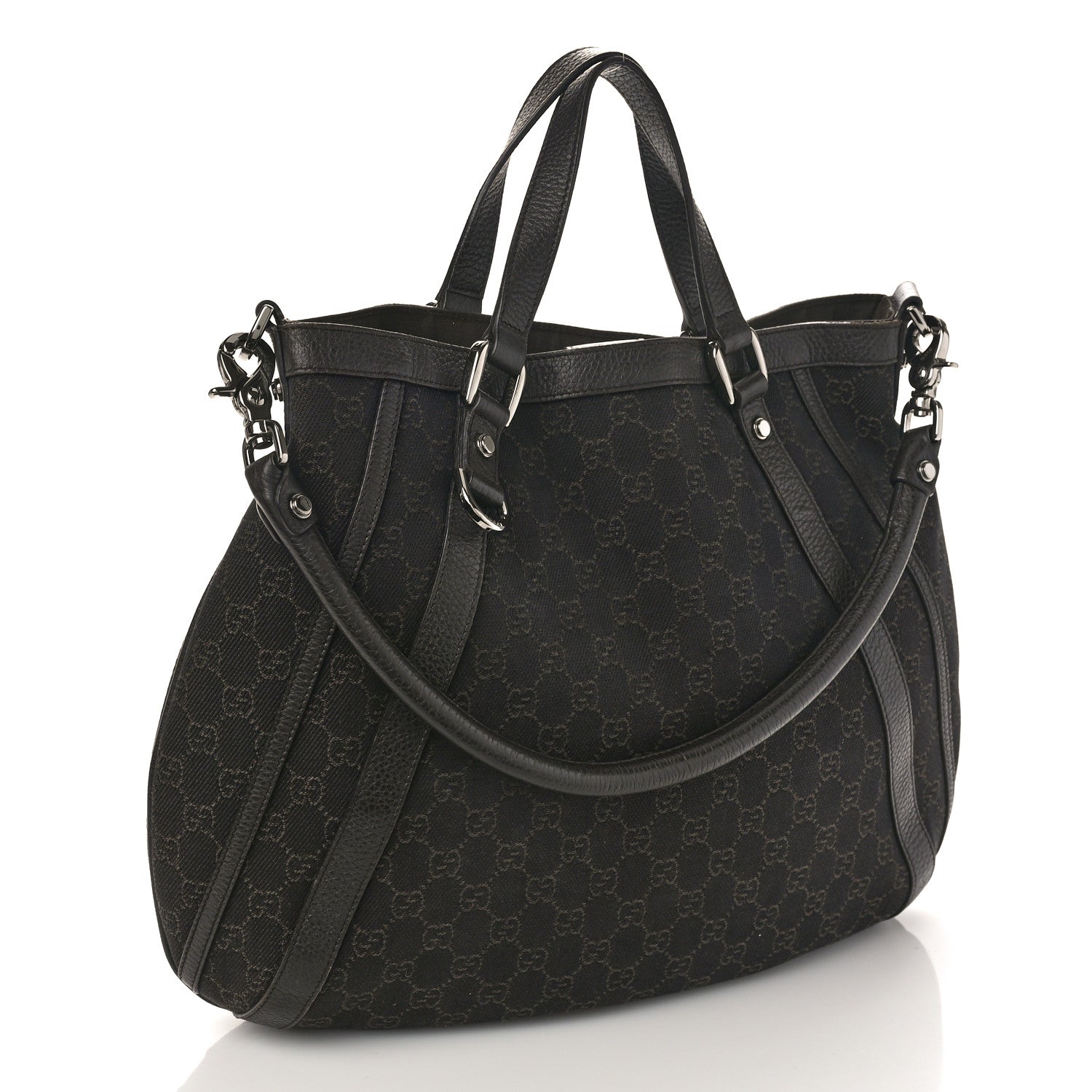 Gucci Monogram Medium Abbey Convertible Tote Dark Brown 2 of 18