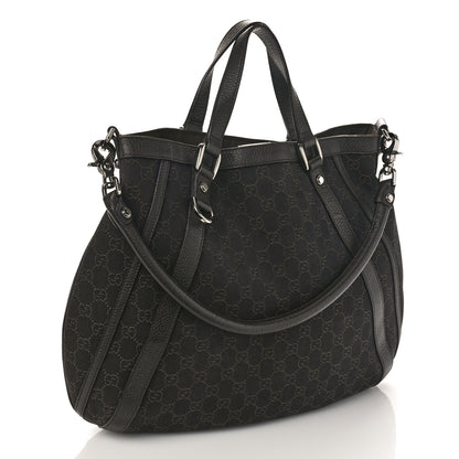 Gucci Monogram Medium Abbey Convertible Tote Dark Brown 2 of 18