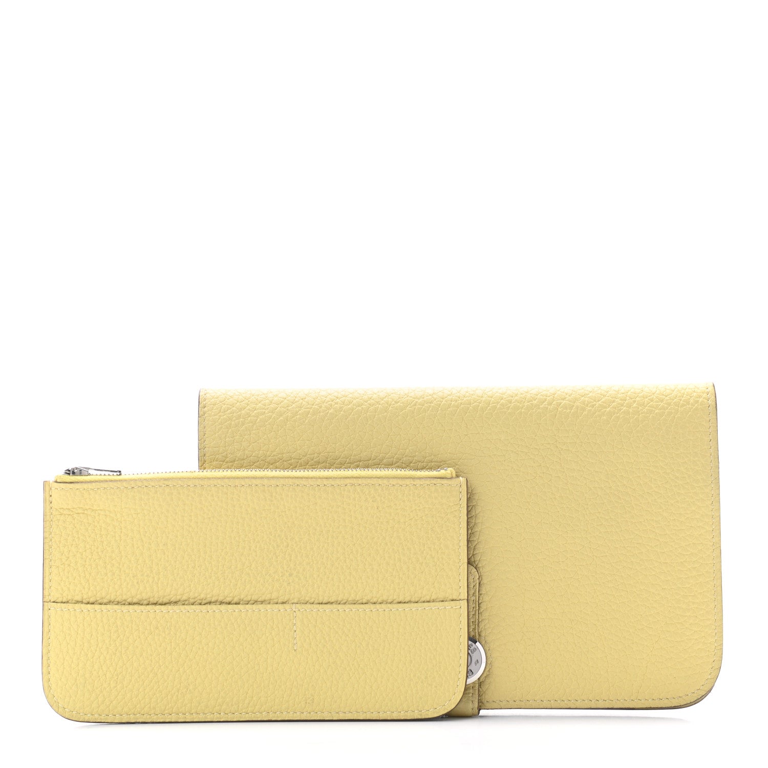 Hermes Togo Dogon Duo Wallet Jaune Poussin 2 of 9