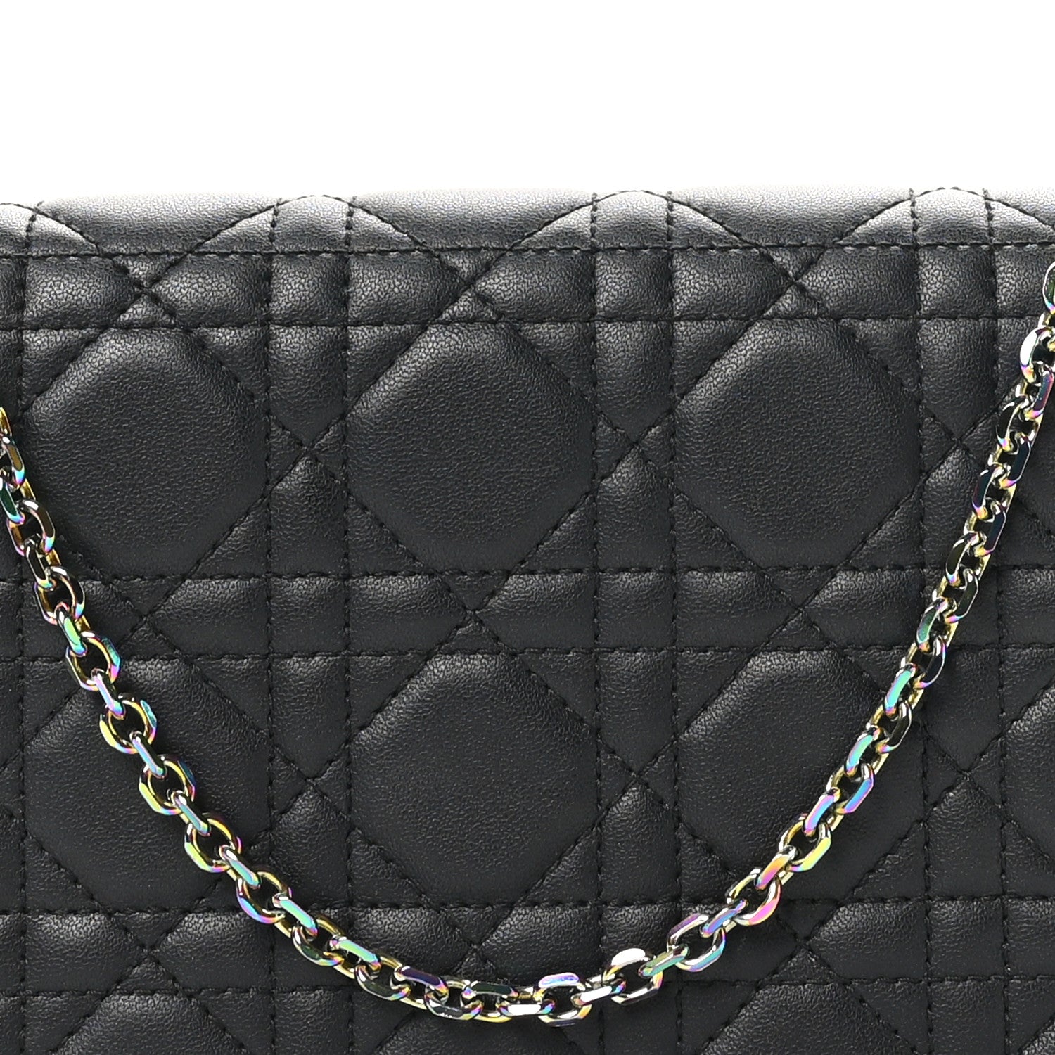 Christian Dior Lambskin Cannage Lady Dior Pouch Black 8 of 11