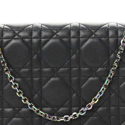 Christian Dior Lambskin Cannage Lady Dior Pouch Black 8 of 11