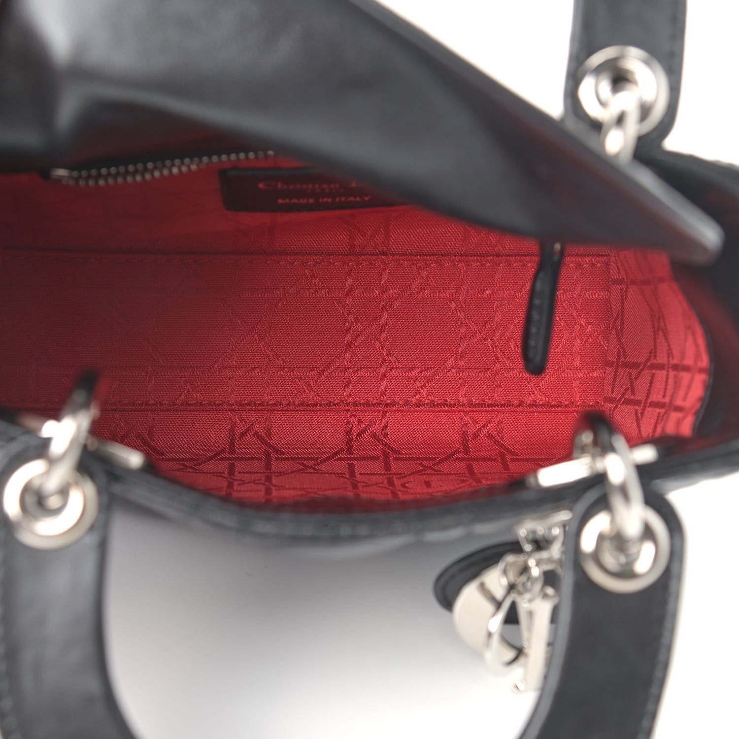Christian Dior Lambskin Cannage Mini Lady Dior Black 4 of 13