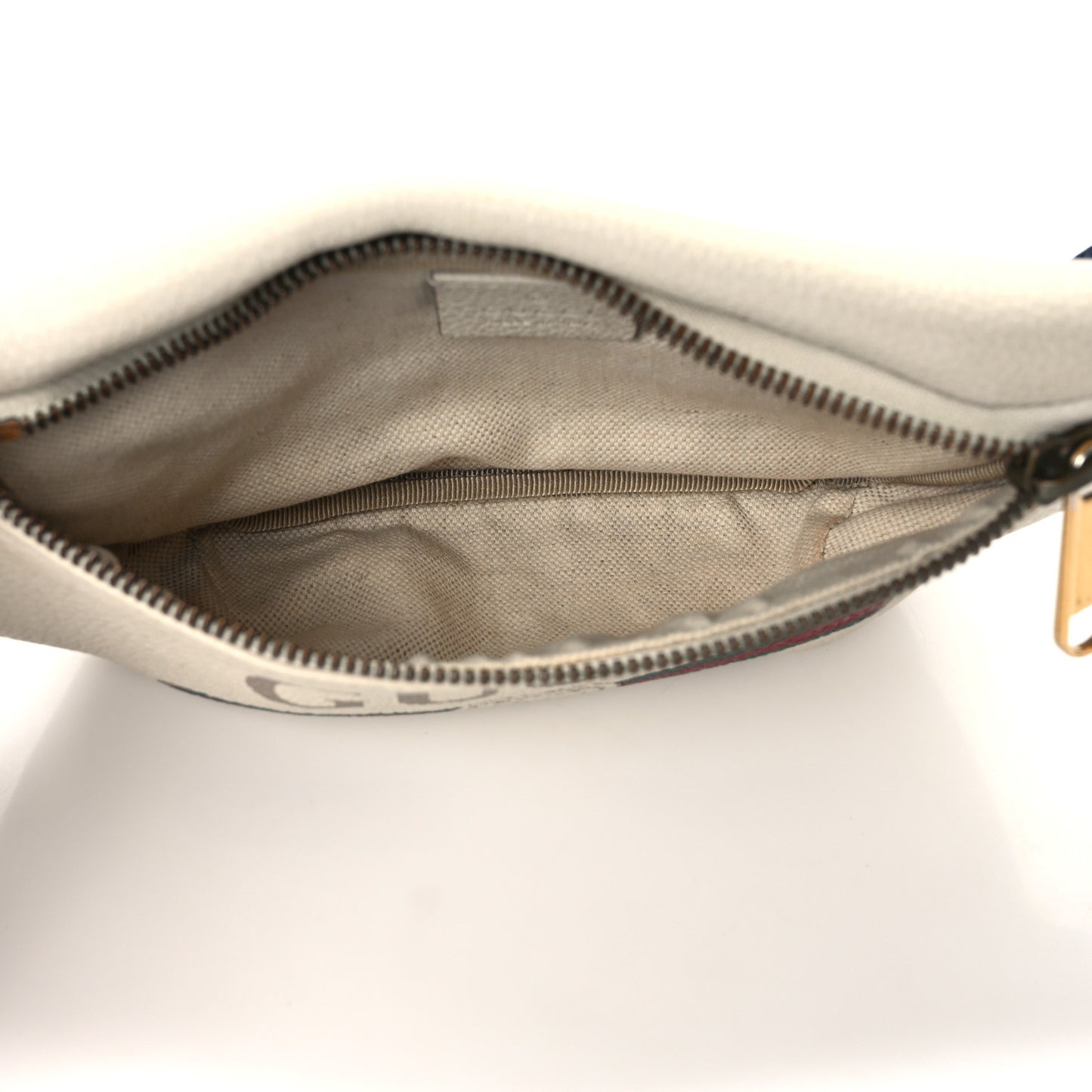 Grained Calfskin Small Logo Belt Bag White