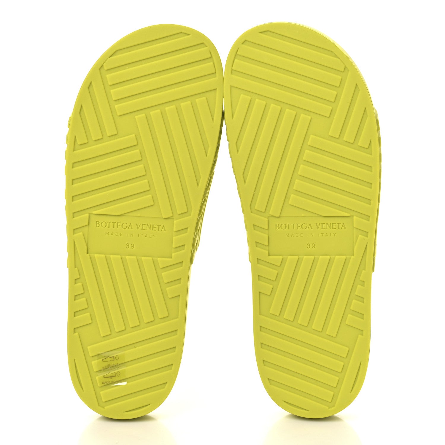 Bottega Veneta Rubber Carpet Slider Sandals 39 Kiwi 6 of 8